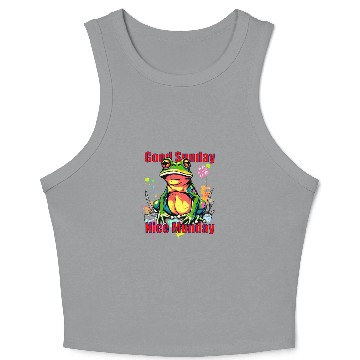 Discover Lazy Frog Artwork Crop Tank Top