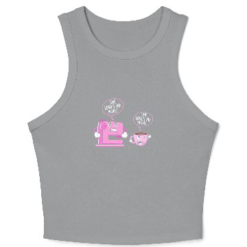 Discover Sewing Machine Sew Lovers Coffee Lover She Loves Crop Tank Top