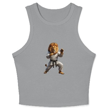 Discover Karate King Lion - Strength and Skill Crop Tank Top