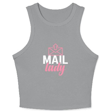 Discover Mail Lady Postal Service Postman Worker Crop Tank Top