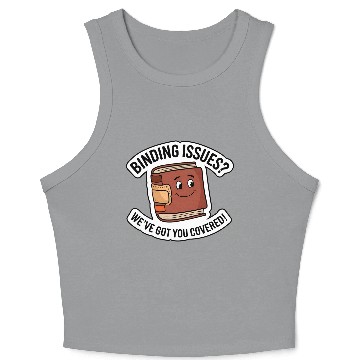 Discover Smiling Book with Bandage – 'Binding Issues?' Crop Tank Top