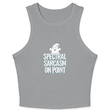 Discover Paranormal Comedy Funny Ghost Humor Lighthearted Crop Tank Top