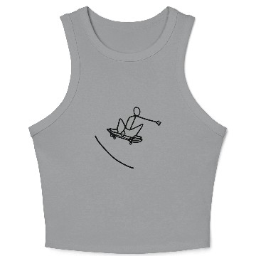 Discover Skater skating on skateboard Crop Tank Top