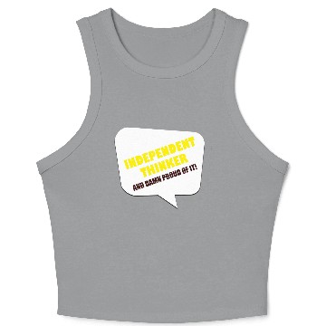Discover Independent Thinker Crop Tank Top