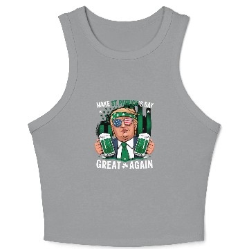 Discover Make St Patrick's Day Great Again Irish Trump Crop Tank Top