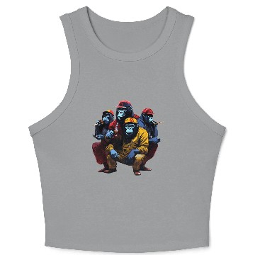 Discover Monkey street gang Crop Tank Top
