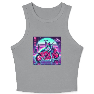 Discover Cyberpunk Neon Rider Crop Tank Top