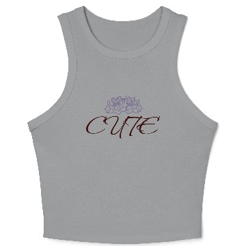 Discover Elegant Floral Lotus Pattern Crop Tank Top