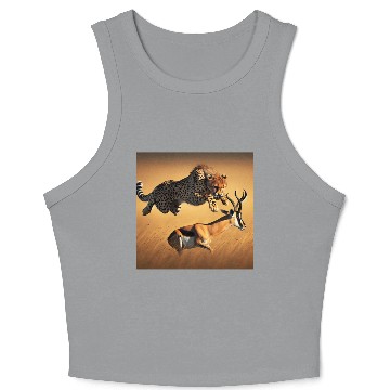 Discover Cheetah on the Hunt Crop Tank Top