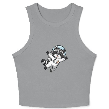 Discover Astro Racoon for Kids Astronaut Crop Tank Top