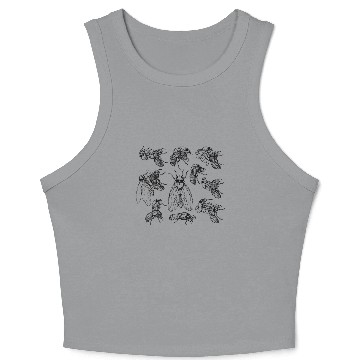 Discover Cicadas Life Cycle Vintage Science Cicada Bug Crop Tank Top