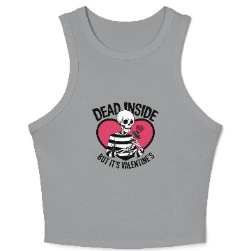 Discover Dead Inside But It's Valentine's | Funny Men's Crop Tank Top