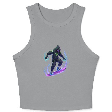 Discover Ghost Wave - Neon Phantom Rider Crop Tank Top