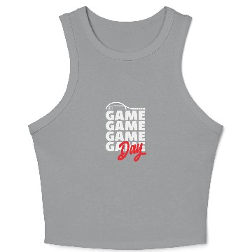 Discover Tennis Game Day Enthusiasm Crop Tank Top