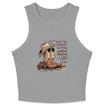 Discover Cow Gals do it with their boots on Crop Tank Top