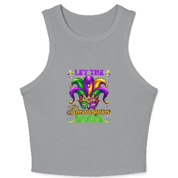 Discover Let the Shenanigans Begin Mardi Gras Design Crop Tank Top
