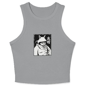 Discover Cat Shogun Samurai Crop Tank Top