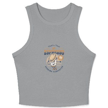 Discover Coffee Cup Comics Mascot Espresso drink Crop Tank Top