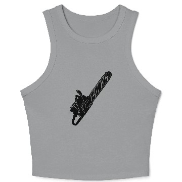 Discover Chainsaw woodcutter, Crop Tank Top