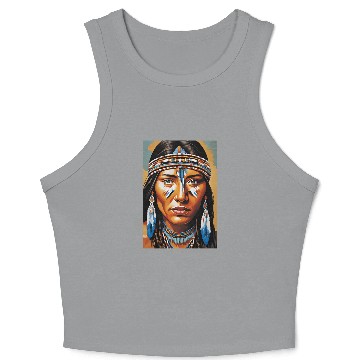 Discover Native American woman Crop Tank Top