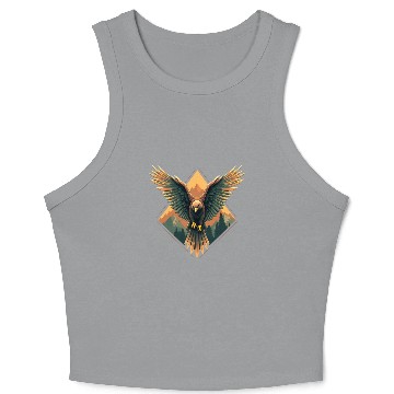 Discover Cool Wild Life Geometric Pattern Crop Tank Top