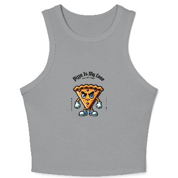Discover Pizza Is My Valentine Crop Tank Top