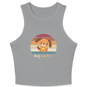 Discover Dog lovers funny and cut dog Crop Tank Top