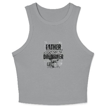Discover Father, Drummer, Legend. Crop Tank Top