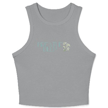 Discover Breathe deep Yoga Crop Tank Top