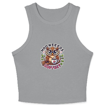 Discover Clever Owl Brew Crop Tank Top