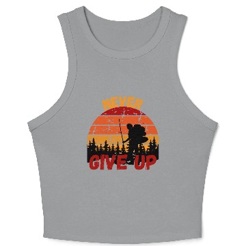 Discover Never Give Up Forest Adventure Design Crop Tank Top