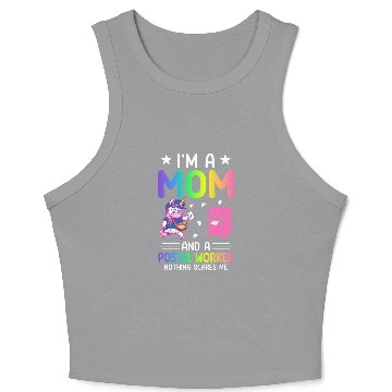 Discover I'm A Mom And A Postal Worker Postal Service Mail Crop Tank Top