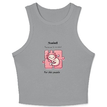 Discover Axolotl puzzle design Crop Tank Top