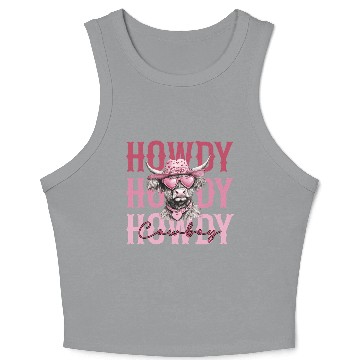Discover Highland cow - Howdy Cowboy Crop Tank Top