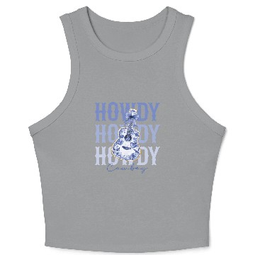 Discover Howdy Cowboy Guitar Crop Tank Top
