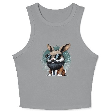 Discover Rabbit with Sunglasses Crop Tank Top