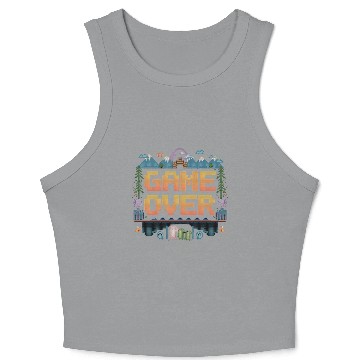 Discover Nostalgic Retro Gamer Apparel Crop Tank Top