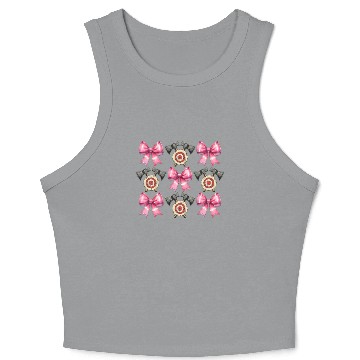 Discover Coquette Bow Axe Throwing Axe Thrower Mothers Day Crop Tank Top