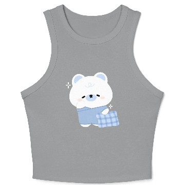 Discover Sleepy Polar Bear Crop Tank Top