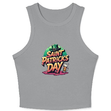 Discover Saint Patrick`s Day Beer Crop Tank Top