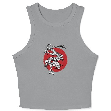 Discover Japanese Fantasy Dragon Crop Tank Top
