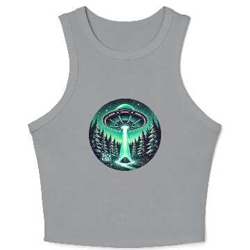 Discover Alien Abduction in Forest (Sick Vibes) Crop Tank Top