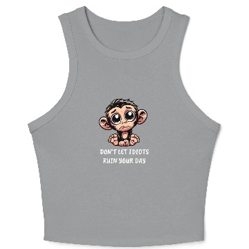 Discover Sad monkey emotional loyal chimpanzee Crop Tank Top