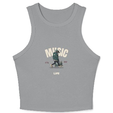 Discover Urban Bird DJ Graphic Crop Tank Top