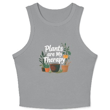 Discover Plants Are My Therapy Crop Tank Top