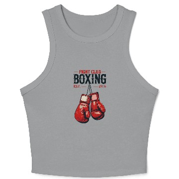 Discover Fight Club Boxing Design Crop Tank Top