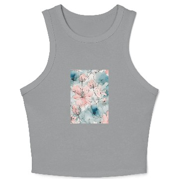 Discover Pastel Flowers, Flowers Crop Tank Top