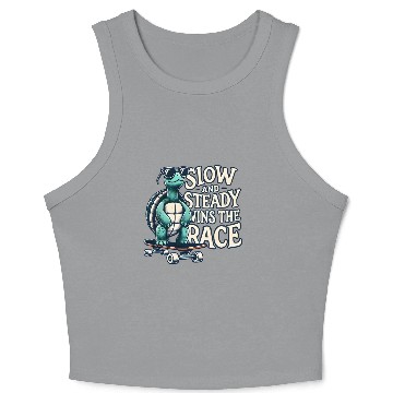 Discover Chill Turtle – Skateboard Vibes Crop Tank Top