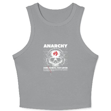 Discover Anarchy Scream Until They Listen Punk Crop Tank Top
