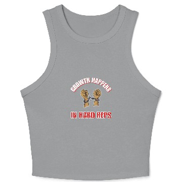 Discover Breaking Limits: Growth Happens in the Hard Reps Crop Tank Top